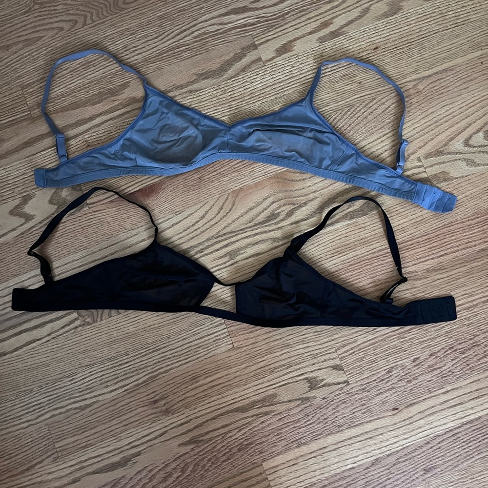 Lot of 2 negative bralettes size 2